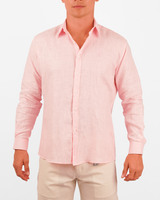 Camisa rosa de lino