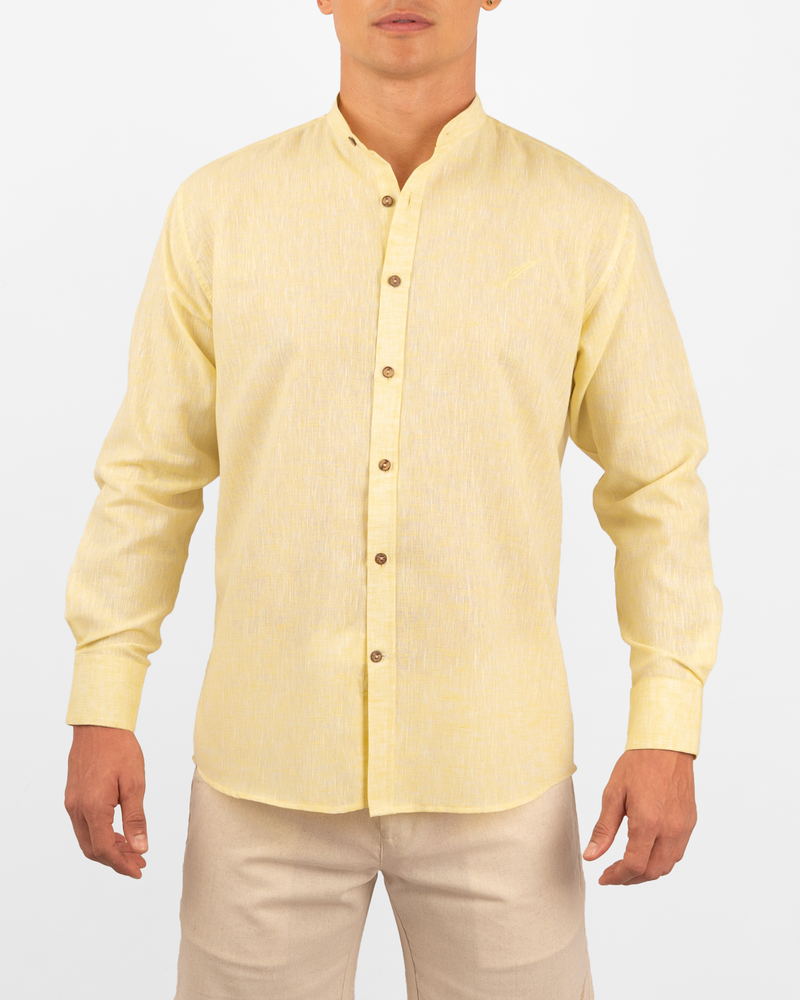 Camisa Mao amarilla jaspeada - ML