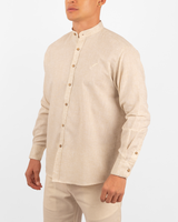 Camisa Mao beigh jaspeada - ML