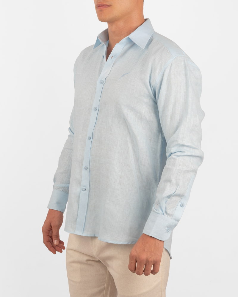 Camisa lino Azul Cielo