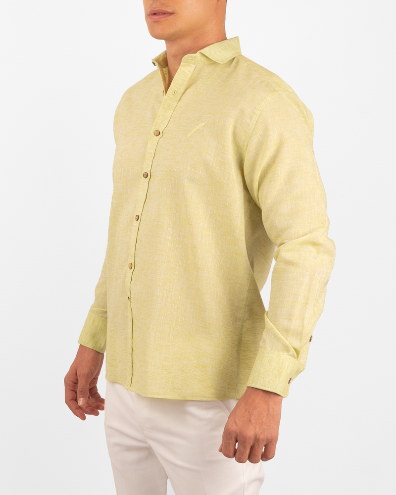 Camisa Cuello Spread Verde Pistacho - ML