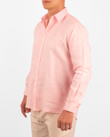 Camisa rosa de lino