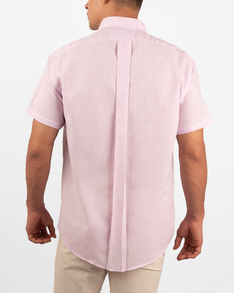 Camisa Cuello ingles rosa jaspeado