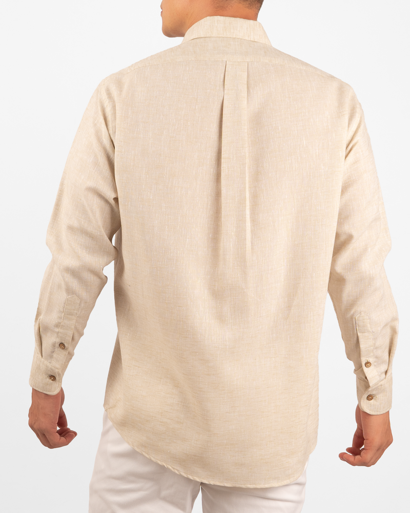 Camisa Spread Beige Jaspeado - ML