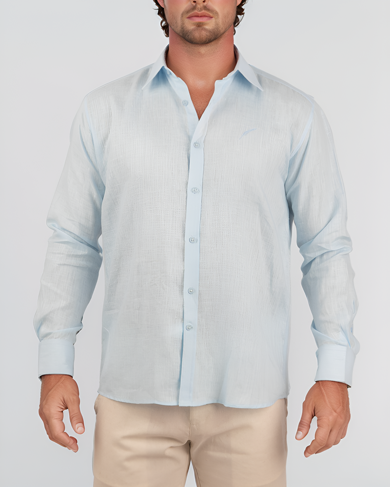 Camisa lino Azul Cielo