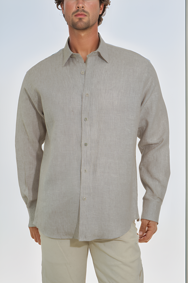 Camisa Lino Gris