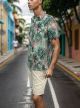 Camisa Caribeña Aqua